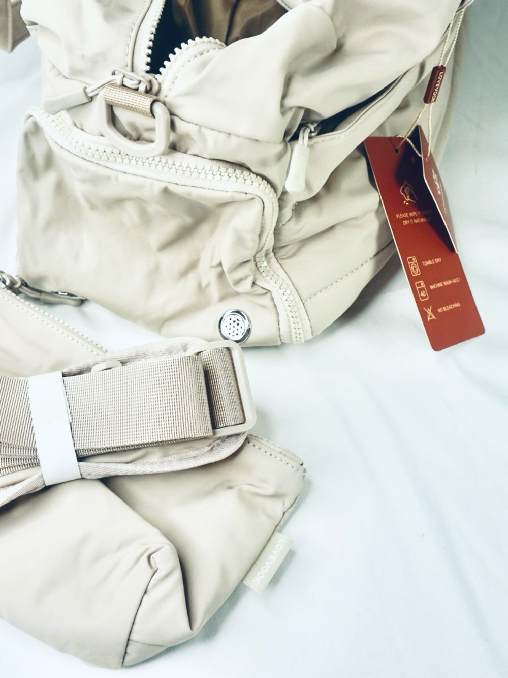 Light Beige Travel Shoulder Bag - Versatile Women’s Travel Bag
